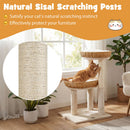30-Inch Cat Tower with 2 Rattan Cat Baskets for Indoor Kittens