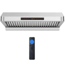 30 Inch Under Cabinet Range Hood with Oil Collector 900 CFM Stainless Steel Kitchen Vent-Silver