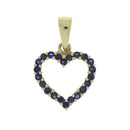 .37ct Sapphire Heart Love Pendant 10KT Yellow Gold