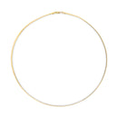 Unisex Solid 14K Yellow Gold 2.8mm Imperial Herringbone Chain Necklace - 18" Inches