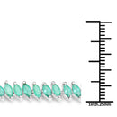 6.82 Carat Genuine Zambian Emerald .925 Sterling Silver Bracelet