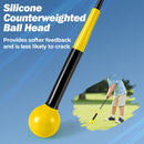 31.5 Inch Golf Swing Trainer Aid with Weighted Head for Grip Rhythm Balance