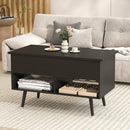 31.5 Inch Lift-Top Coffee Table with Hidden Storage and 2 Open Shelves