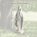 31.5 Inch Virgin Mary Statue with Aged Finish for Yard Patio