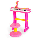 31-Key Kids Piano Keyboard Toy with Microphone and Multiple Sounds for Age 3+-Pink