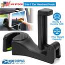 Car Hook Car Seat Back Hook Car Headrest Hook Hanger with Phone Mount Holder Lock Phone Bracket