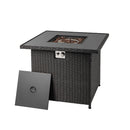 32.5 Inch Propane Fire Pit Table 5000 BTU with Tempered Glass Tabletop