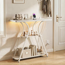 32" Console Table with Power Outlets and RGB LED Lights