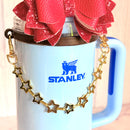 Gold Stars Deluxe Tumbler Charm Necklace
