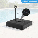 330 lbs Weighted Cantilever Umbrella Base with Wheels and Retractable Pull Rod