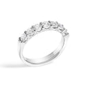 14K White Gold 1.0 Cttw Diamond 7 Stone Band Ring