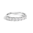 14K White Gold 3/4 Cttw Diamond 7 Stone Band Ring