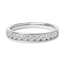 14K Yellow Gold 1/2 Cttw Round Diamond 11 Stone Channel Set Band