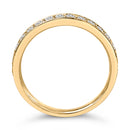 14K Yellow Gold 1/2 Cttw Round Diamond Milgrain Wedding Band