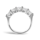 14K White Gold 2.0 Cttw Round Diamond Five Stone Band Ring