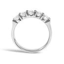 14K White Gold 1.00 Cttw Diamond 5 Stone Band Ring
