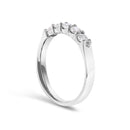 14K White Gold 1/2 Cttw Diamond 5 Stone Band Ring