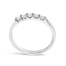 14K White Gold 1/4 Cttw Diamond 5 Stone Band Ring