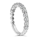 14K White Gold 1.00 Cttw Round Diamond Prong Set Wedding Band