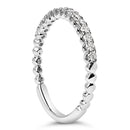 14K White Gold 1/4 Cttw Round Diamond Prong Set Wedding Band