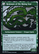 Jugan Defends the Temple // Remnant of the Rising Star (PRE-194S) - Kamigawa: Neon Dynasty Promos: (fandfc, enchantment) Foil