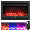 33/36-Inch Electric Fireplace Insert 750W/1500W Recessed Fireplace Heater