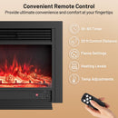 33/36-Inch Electric Fireplace Insert 750W/1500W Recessed Fireplace Heater