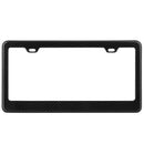 License Plate Frame Rustproof Waterproof Carbon Fiber Black License Plate Frame 2 Holes w/ Bolts Washer Caps for USA/Canada Standard