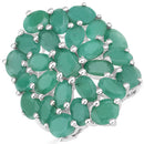 5.88 Carat Genuine Emerald .925 Sterling Silver Ring