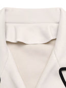 Contrast Trim Double-Breasted Jacket