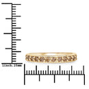 0.45 Carat Genuine Champagne Diamond 14K Yellow Gold Ring (I1-I2)