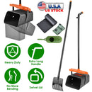 Pooper Scooper Kit Dog Poop Rake & Swiveling Bin Poop Heavy Duty Pick Up Tool with Extra Long Handle 35 Waste Bags Dispenser