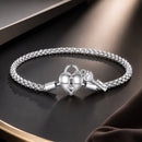 925 Sterling Silver Pavé Setting CZ Bracelet Size 17.0 for Women