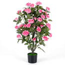 35.5" Artificial Rose Tree with Blooming Flowers in Pot