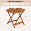 35.5 Inch Solid Wood Patio Dining Table Octagon Table with 1.97 Inch Umbrella Hole