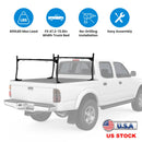 1Pair Extendable Truck Ladder Rack Non-Drilling Pick-up Truck Bed Utility Rack Adjustable Steel Truck Rack with 800LBS Capacity for 47.2-72.8in Wide T