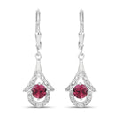 1.20 Carat Genuine Pink Tourmaline .925 Sterling Silver Earrings