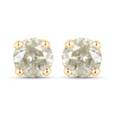 1.16 Carat Genuine LB Diamond 14K Yellow Gold Earrings