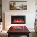 33/36-Inch Electric Fireplace Insert 750W/1500W Recessed Fireplace Heater