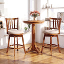 360° Rotating Counter Height Chairs Set of 2 with Upholstered Seat and Backrest