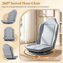 360° Swivel Floor Gaming Chair with Adjustable Backrest