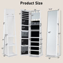 360° Swivel Jewelry Cabinet with Full Length Mirror