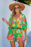 CUPSHE Beach Calling Tropical Romper, Large