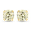 1.12 Carat Genuine LB Diamond 14K Yellow Gold Earrings