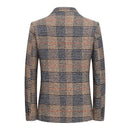 Mid-age Mens Suit Dad-style Casual Single-breasted Blazer