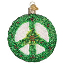 Holly Peace Symbol Ornament