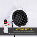 8FT Inflatable Waving Snowman with LED Lights & Built-In Fan