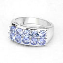1.90 Carat Genuine Tanzanite .925 Sterling Silver Ring