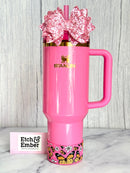 Pink BUTTERFLIES Tumbler Boot