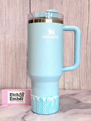 Powder Blue Shimmer Remix MACRAME Tumbler Boot